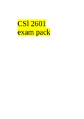 CSl 2601 exam pack