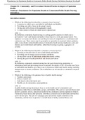 TEST BANK FOR FOUNDATION OF POPULATION HEALTH FOR COMMUNITY&sol;PUBLIC HEALTH NURSING 5TH EDITION STANHOPE&lpar;ALL CHAPTERS COVERED&rpar;