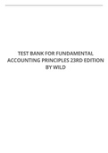 TEST BANK FOR FUNDAMENTAL ACCOUNTING PRINCIPLES 23RD EDITION BY WILD