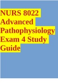 NURS 8022 Advanced Pathophysiology Exam 4 Study Guide