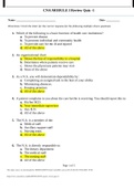 CNA MODULE I Review Quiz -1 with Answers