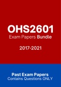 OHS2601 - Exam Questions PACK &lpar;2017-2021&rpar;