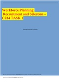 Workforce Planning&colon; Recruitment and Selection &ndash; C234 TASK 1
