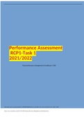 Performance Assessment RCP1-Task 1 2021/2022