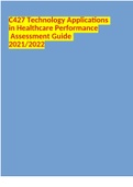 C427 Technology Applications in Healthcare Performance Assessment Guide 2021&sol;2022