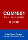COM1501 - Exam Questions PACK (2016-2019)
