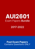 AUI2601 - Past Exam Papers (2017-2022)