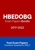HBEDOBG - Previous Exam Papers &lpar;2017-2022&rpar;