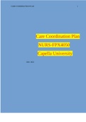 Care Coordination Plan NURS-FPX4050 Capella University