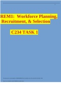 REM1: Workforce Planning, Recruitment, & Selection C234 TASK 1
