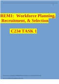 REM1&colon; Workforce Planning&comma; Recruitment&comma; & Selection C234 TASK 1