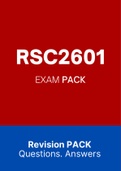RSC2601 - EXAM PACK (2022)
