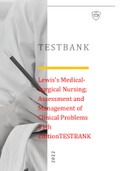 Lewis's Medical-Surgical Nursing; Assessment and Management of Clinical Problems 11th Edition TESTBANK