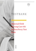 Maternal Child Nursing Care 6th Edition Perry Test Bank