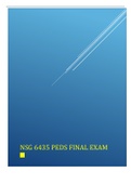 NSG 6435 PEDS FINAL EXAM A&B PACK 2022 COMPLETE WITH STUDY GUIDE FOR EASIER REVISION 100% VERIFIED
