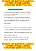 MEDSURG HESI QUESTIONS &ANSWERS &lpar; NEWEST 2021&sol;2022&rpar; &lpar;ANSWERS VERIFIED 100&percnt; CORRECT&rpar; RATED A&plus;