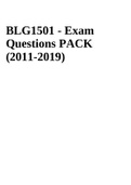 BLG1501 - Exam Questions PACK (2011-2019)