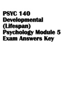 PSYC 140 Developmental (Lifespan) Psychology Module 5 Exam