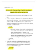 NR 293 ATI Pharmacology Final Review latest &ndash; Chamberlain College of Nursing