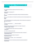 Bootcamp&period;com - Fundamentals of Biology Questions And Answers&lpar;Complete Best Solution&rpar;