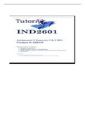 IND2601 Assignment 2 Semester 1 & 2 2021