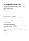 Series 3 Regulations Questions and answers certified 2024