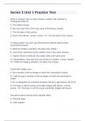Series 3 Unit 1 Practice Test questions and answers already solved 2024