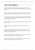 TEST ONE SERIES 3 questions and answers certified 2024
