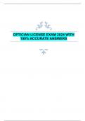 OPTICIAN LICENSE EXAM 2024 WITH  100&percnt; ACCURATE ANSWERS