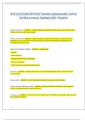 NUR 2225 EXAM REVIEW&sol; Practice Questions with Correct Verified Answers&sol; Updated 2024- Rated A&plus;