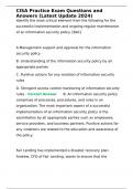 CISA Practice Exam Questions and Answers &lpar;Latest Update 2024&rpar;