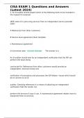 CISA EXAM 1 Questions and Answers &lpar;Latest 2024&rpar;