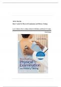 Test Bank - Bates Guide To Physical Examination and History Taking&comma; 13th Edition &lpar;Bickley&comma; 2021&rpar;&comma; Chapter 1-20 &vert; All Chapters &vert; Complete Solution  &vert; Grade A&plus;&period;