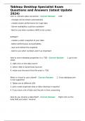 Tableau Desktop Specialist Exam Questions and Answers &lpar;latest Update 2024&rpar;