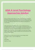AQA A Level Psychology Approaches Solution
