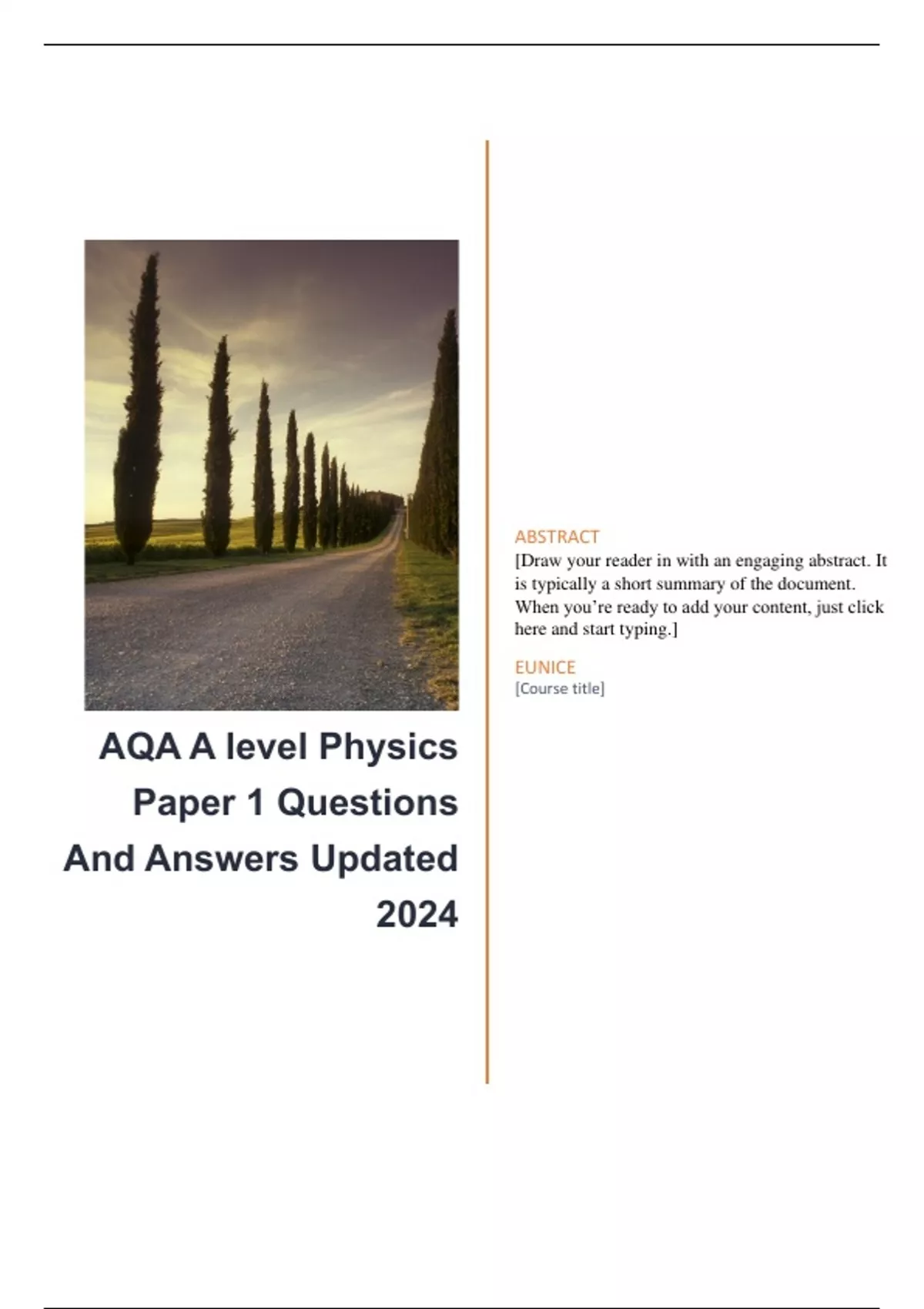 AQA A level Physics Paper 1 Questions And Answers Updated 2024.pdf ...