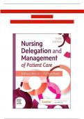 TEST BANK For Nursing Delegation and Management of Patient Care&comma; 3rd Edition by Motacki &vert; Verified Chapters 1 - 21 &vert; Complete Newest Version