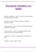 Therapeutic Modalities new update