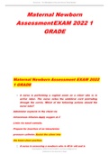 Maternal Newborn Assessment EXAM 2022 1 GRADE