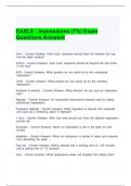 DASLE - Impressions &lpar;7-&rpar; Exam Questions Answers