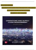Solution Manual For Operations and Supply Chain Management&comma; 16th Edition by F&period; Robert Jacobs and Richard Chase&comma; Verified Chapters 1 - 22&comma; Complete Newest Version