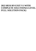 2022 HESI RN EXIT V1 WITH COMPLETE SOLUTION(A LEVEL FULL SOLUTION PACK)