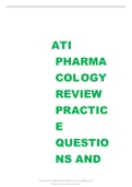 BUNDLE FOR ATI PHARMACOL OGY REVIEW PRACTICE QUESTIONS AND ANSWERS 2022