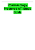 Pharmacology Proctored ATI Study Guide