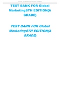 TEST BANK FOR&Tab;Global Marketing 8TH EDITION&lbrace;A GRADE&rcub;