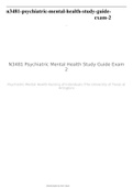 N3481 Psychiatric Mental Health Study Guide Exam 2