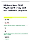 Midterm Nurs 6635 Psychopatherapy part two review in progress