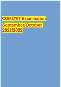 COM3707 Examination September/October 2021/2022