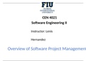 Lectures 1 - 11 Software Engineering