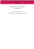 NR 503 Week 6 Assignment&semi; Epidemiological Analysis&semi; Chronic Health Problem - Evaluation of Rheumatoid Arthritis&colon; Spring 2020 &comma;Chamberlain College Of Nursing